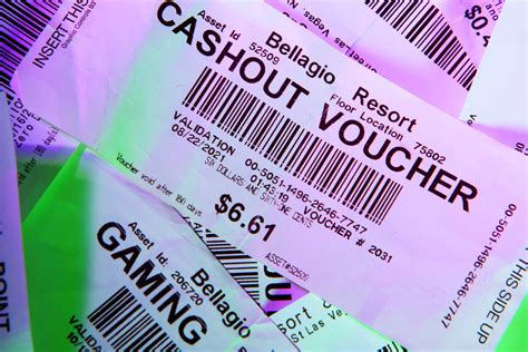 casino cash out ticket.
